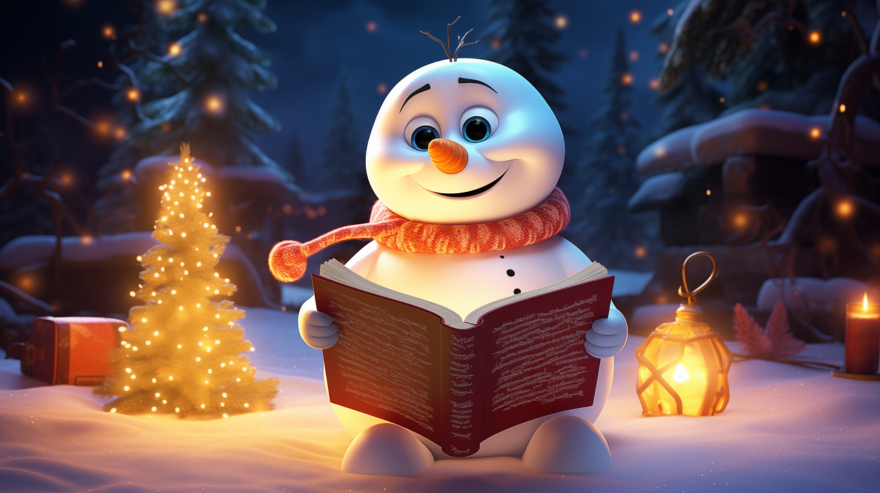snowman with a book.png